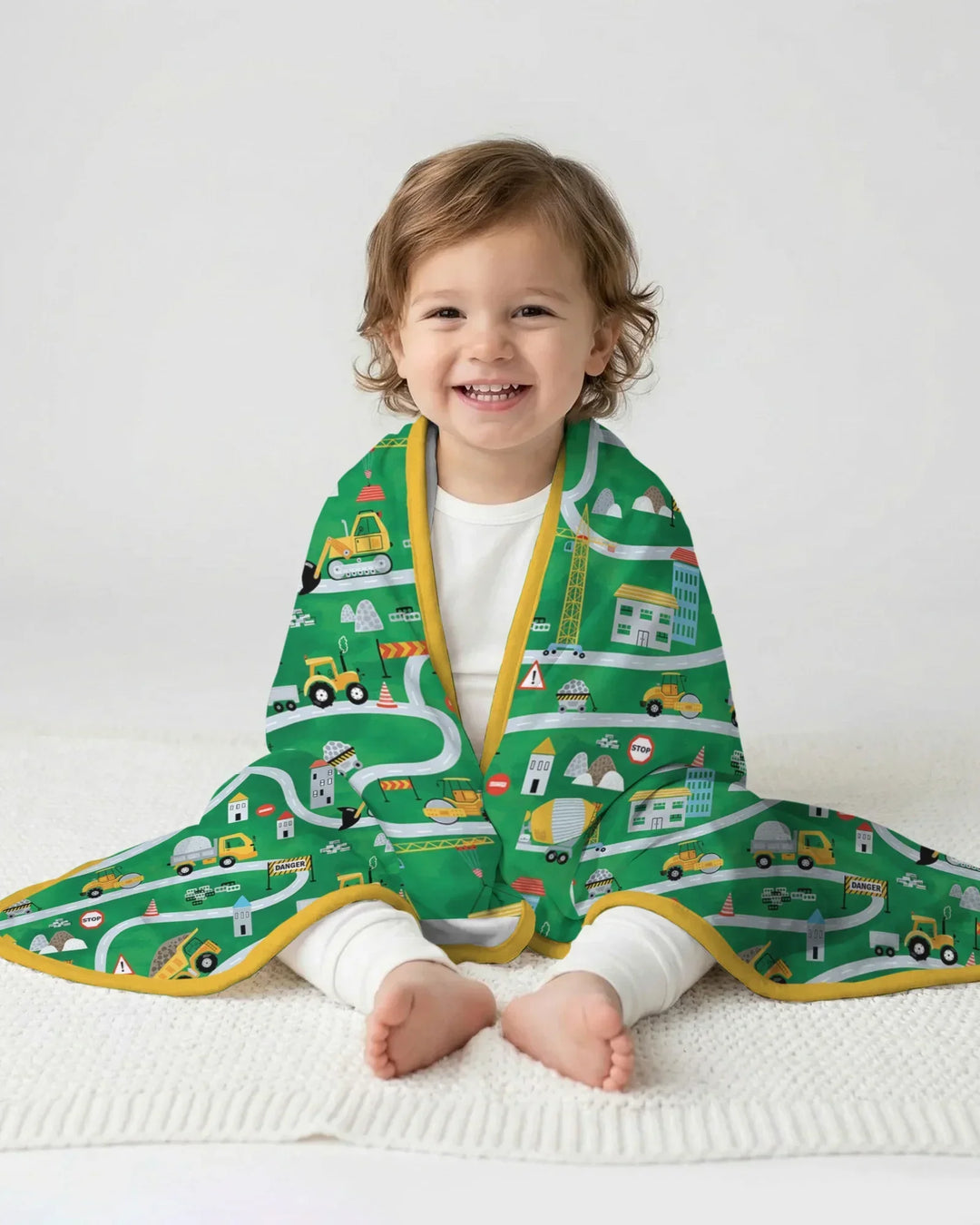 Little Builder Construction Zone Bamboo Blanket