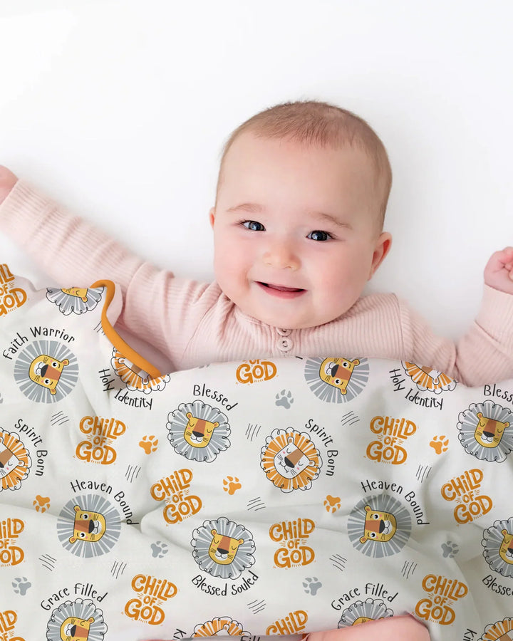 A Child Of God Boy Bamboo Blanket