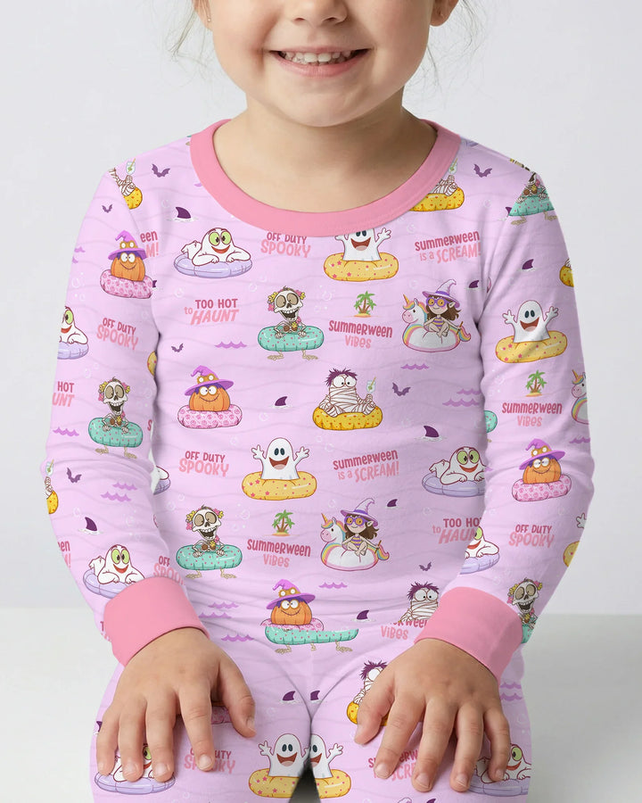 Zweiteiliges Langarm-Pyjama-Set mit Sommerfrüchten