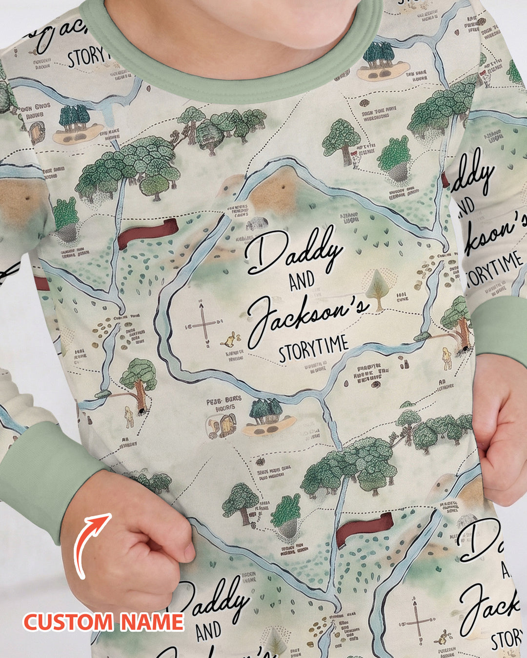 Conjunto de pijama de dos piezas de bambú con mangas largas, plantilla PERSONALIZADA