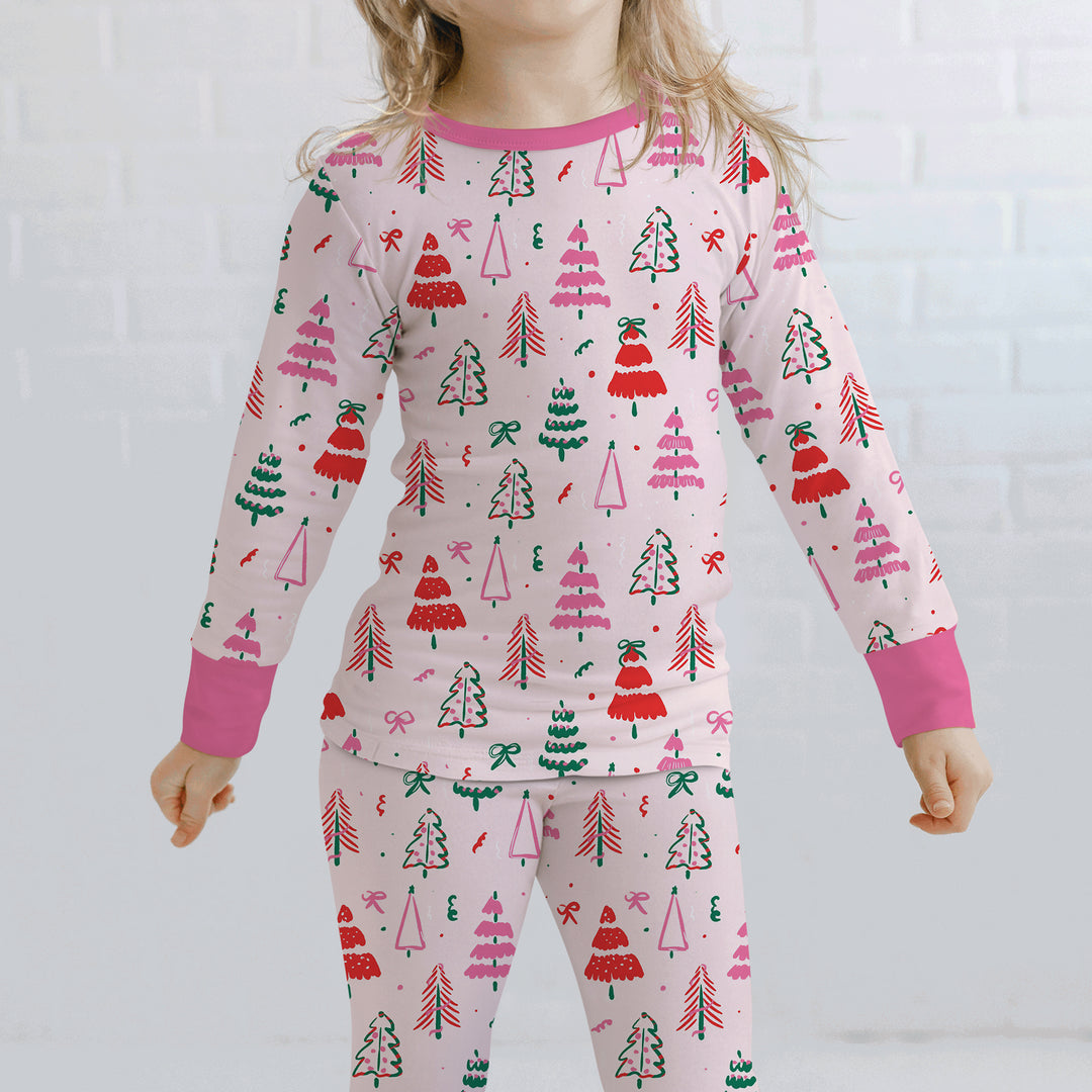 Zweiteiliges Langarm-Pyjama-Set mit Sommerfrüchten