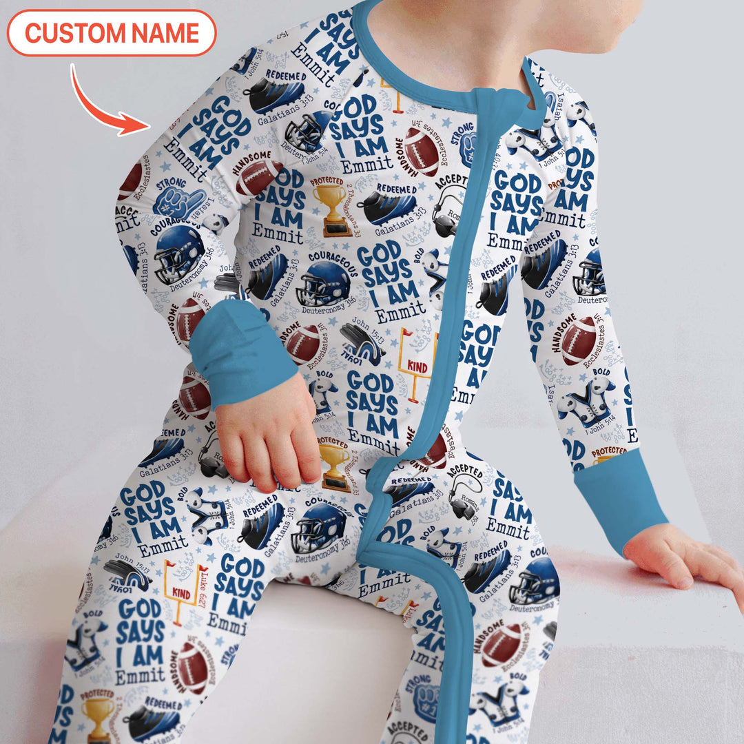 God Says I Am Touch Down Time Custom Name  Convertible Zippy