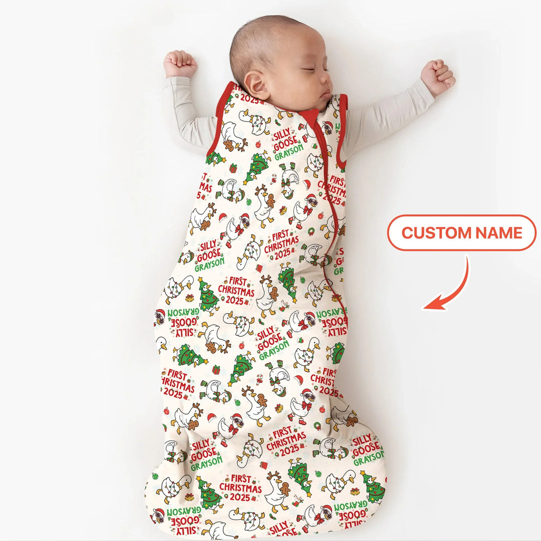 Custom Name "Silly Goose" Sleep Bag (Red) , Custom Name "Silly Goose" Sleep Bag (Red) - XS / 0.5 TOG