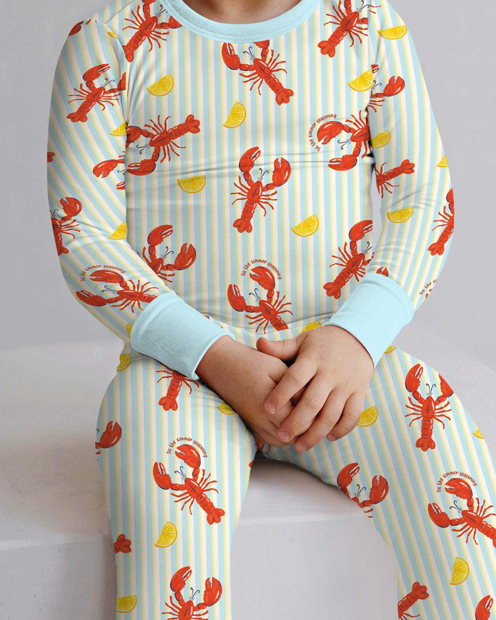 Crawfish Pinch Bamboo Two Piece Long Sleeve Pajama Set