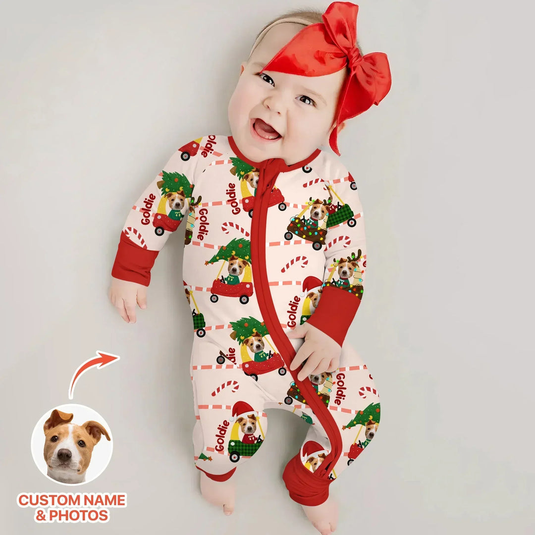 Gerippte Babykleidung mit individuellem Foto - Weich &amp; Skizzenhaft