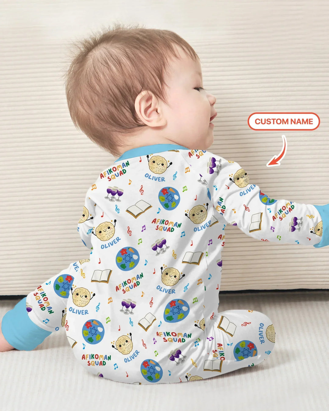 Gerippte Babykleidung mit individuellem Foto - Weich &amp; Skizzenhaft