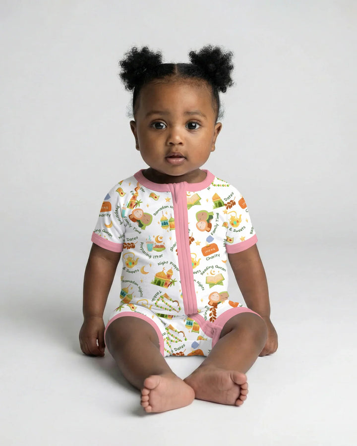 Ramadan Mubarak Matching Family Shorty Zippy