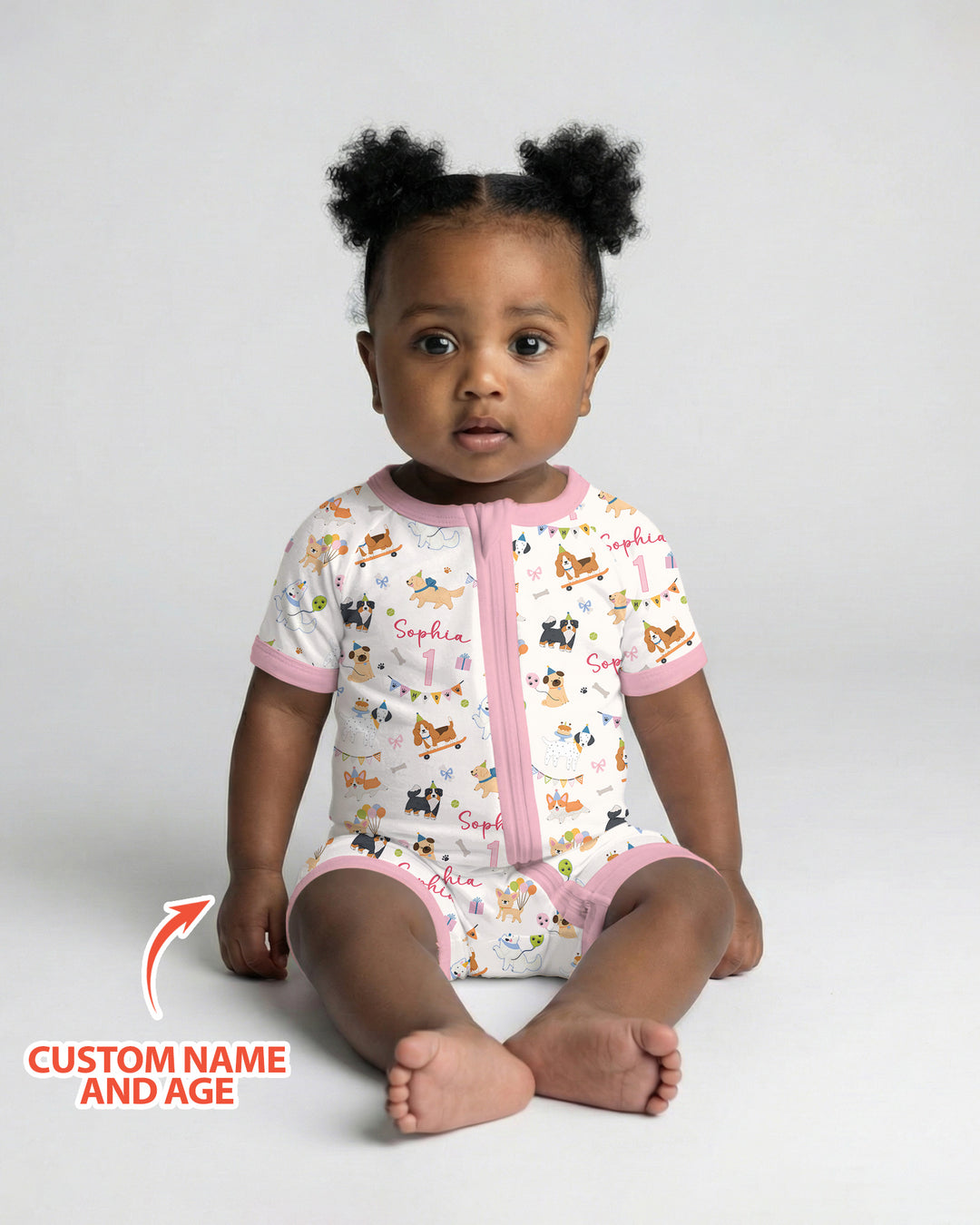 Plantilla PERSONALIZADA de Bambú Pijama Corto con Cremallera