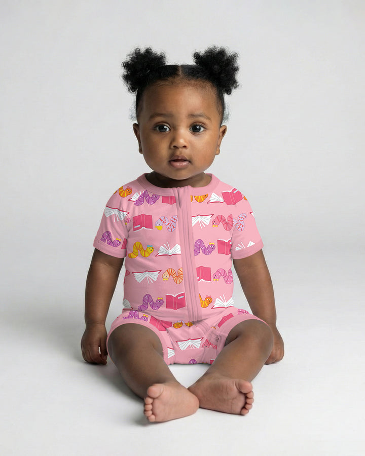 Bookworm Family Matching Bamboo Shorty Zippy