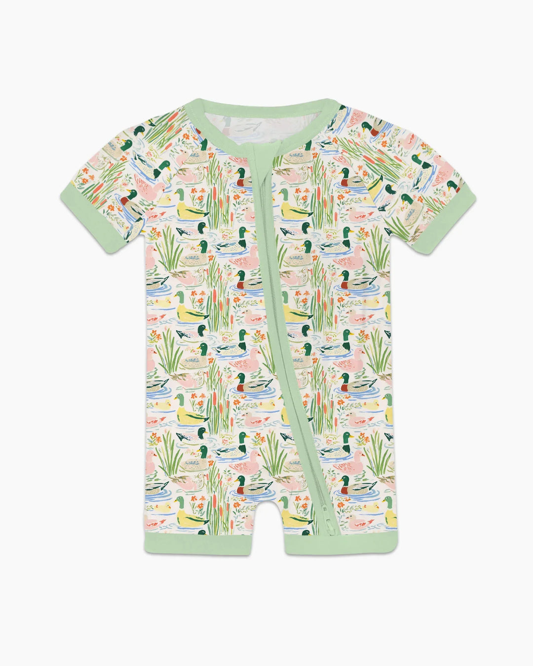 Whimsical Mallard Duck Bamboo Shorty Zippy