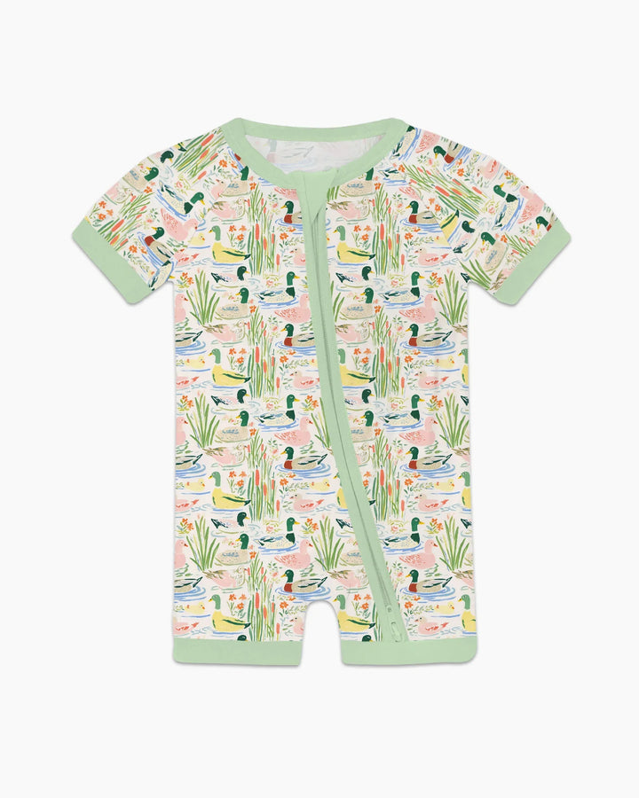 Whimsical Mallard Duck Bamboo Shorty Zippy