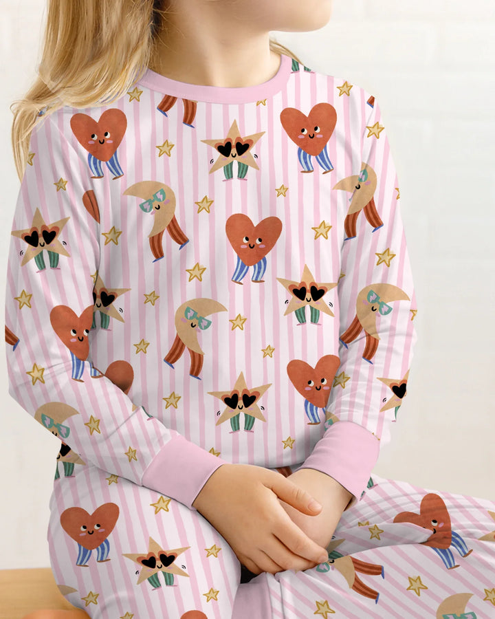 Dance More Dances Bamboo Two Piece Long Sleeve Pajama Set