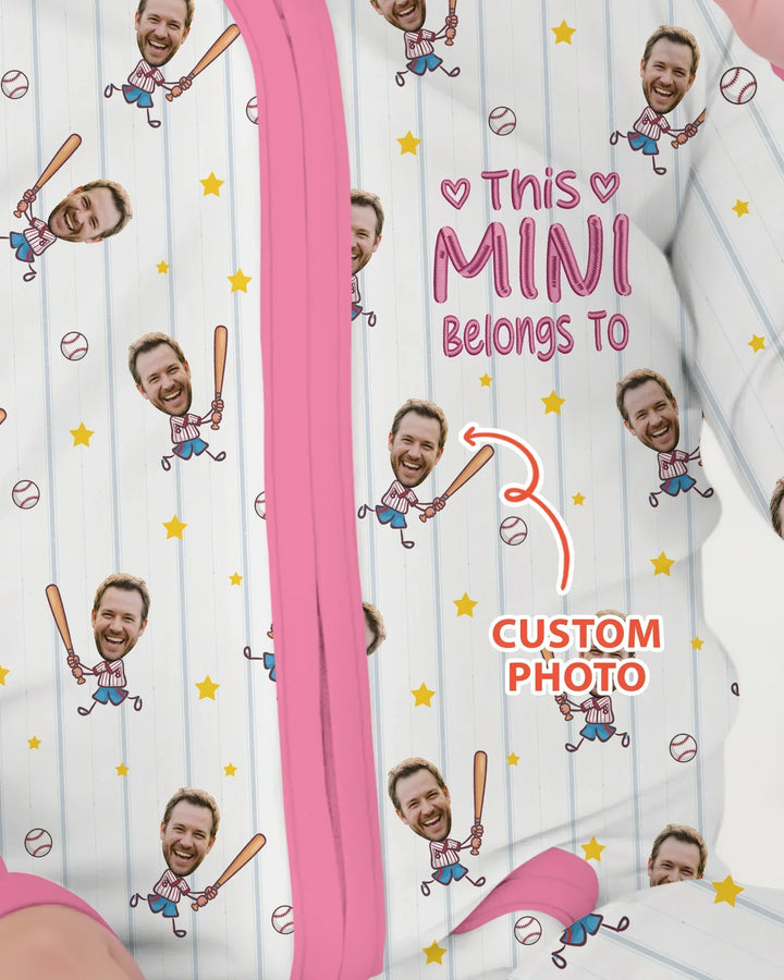 Embroidered Custom Dad And Mini Face  Bamboo Convertible Zippy