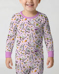 Mardi Gras Silly Goose Bamboo Two Piece Long Sleeve Pajama Set