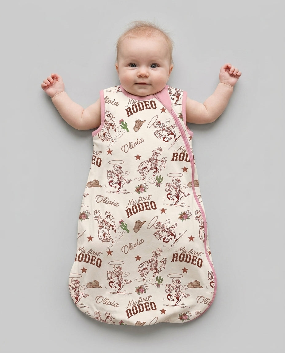 Custom Name First Rodeo Family Matching Bamboo Sleep Bag