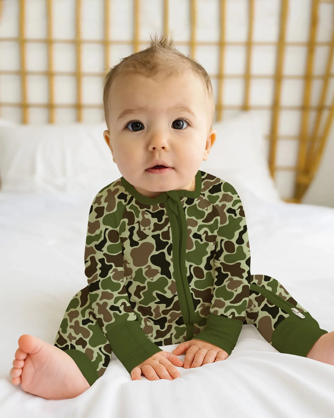 Mallard Duck Hunting Camouflage Bamboo Convertible Zippy