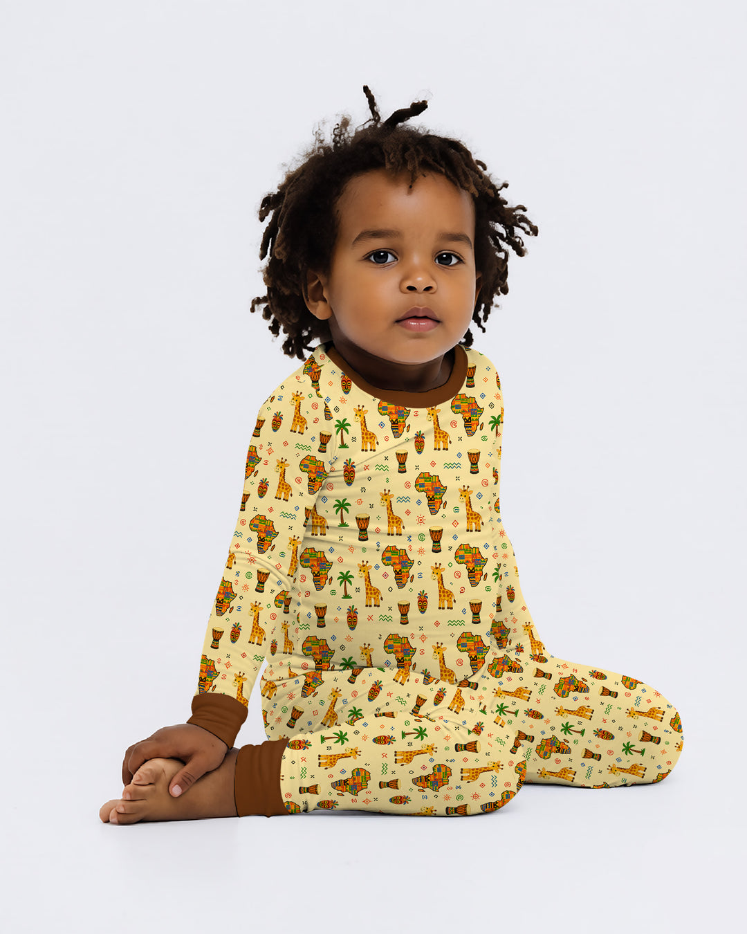 African Culture Bamboo Two Piece Long Sleeve Pajama Set