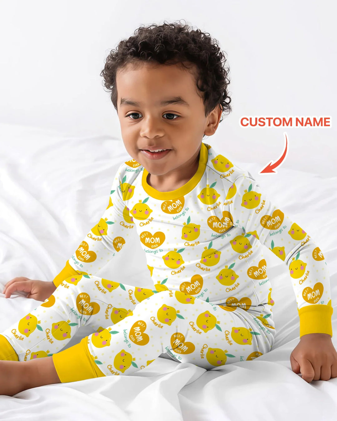 Custom Name Best Mom Ever Belongs to Bamboo Two Piece Long Sleeve Pajama Set