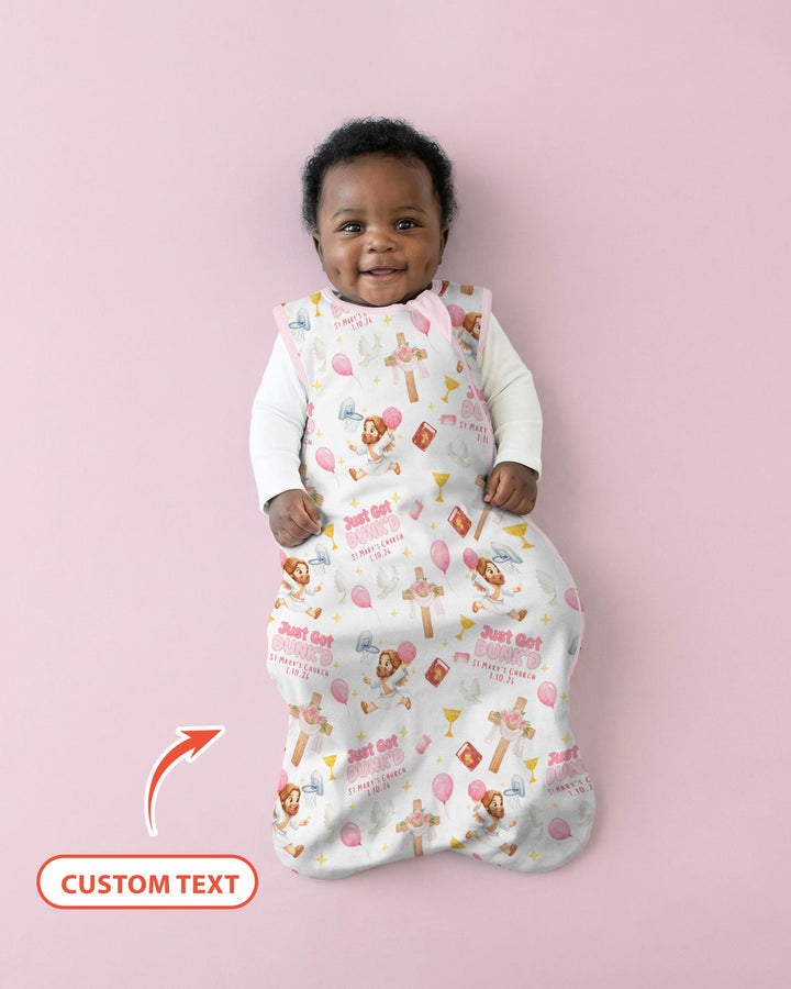 Custom Name Baptism Just Got Dunk'd Sleep Bag