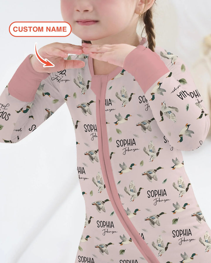 Custom Name Mallard Duck Bamboo Convertible Zippy