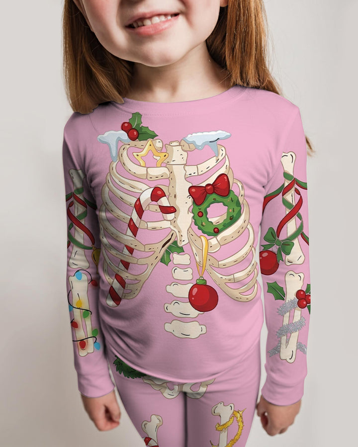 Spooky Merry Christmas Bamboo Two Piece Long Sleeve Pajama Set