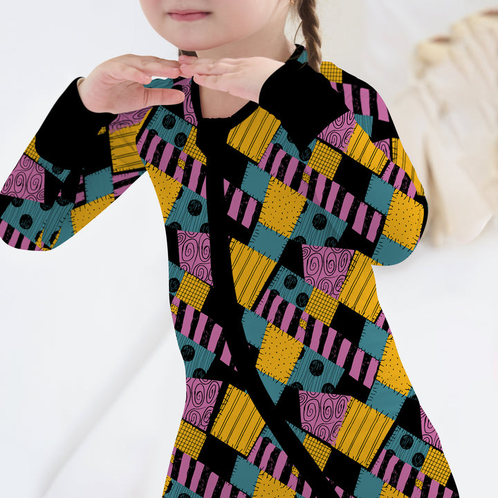Halloween Patchwork Cartoon Convertible Zippy