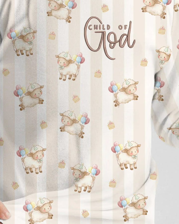Child Of God Embroidered Baby Bamboo Two Piece Long Sleeve Pajama Set