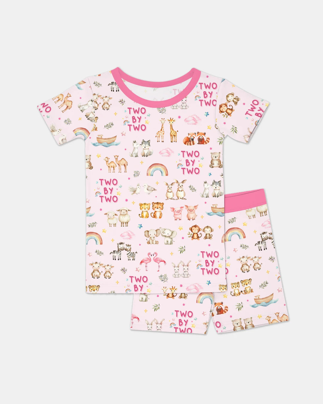 Template Zweiteiliges Pyjama-Set mit kurzen Ärmeln und Shorts