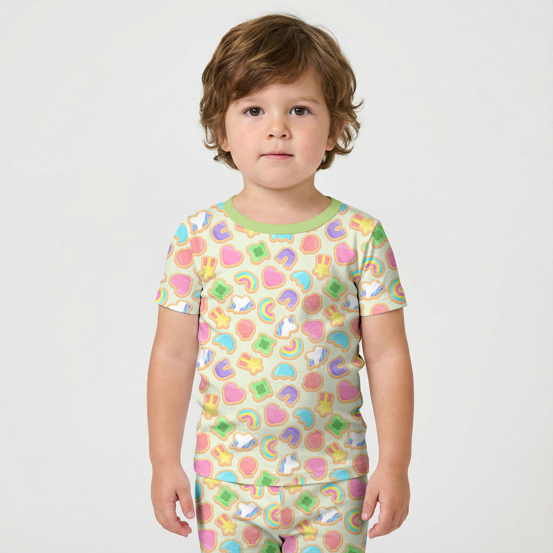 Lucky Marshmallow Cookies Two Piece Short Sleeve Shorts Pajama Set
