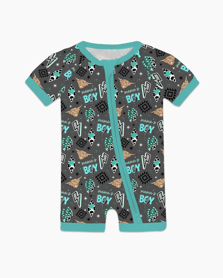 Western Mama & Me Matching Bamboo Shorty Zippy