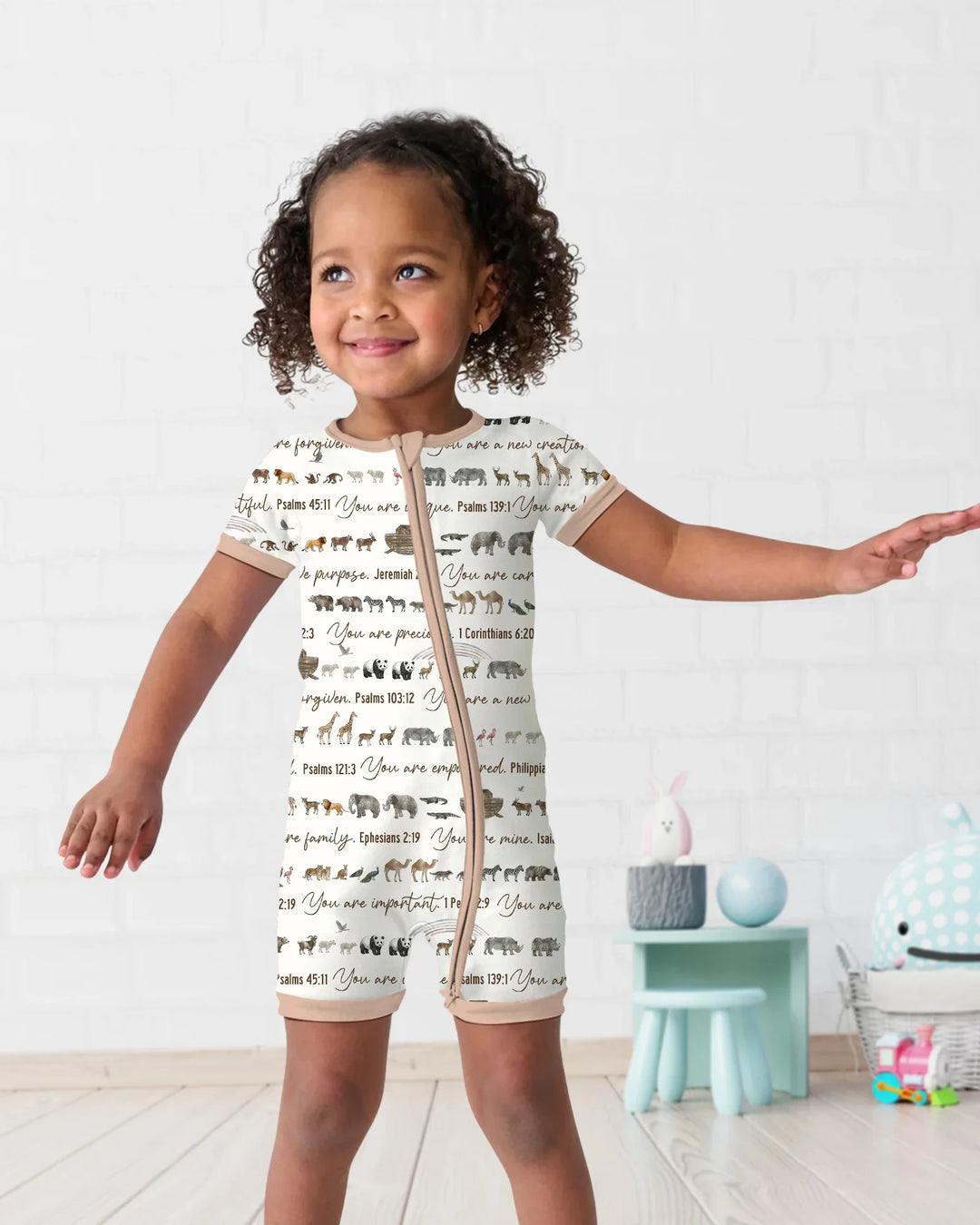 Biblical Noah's Ark Bamboo Shorty Zippy