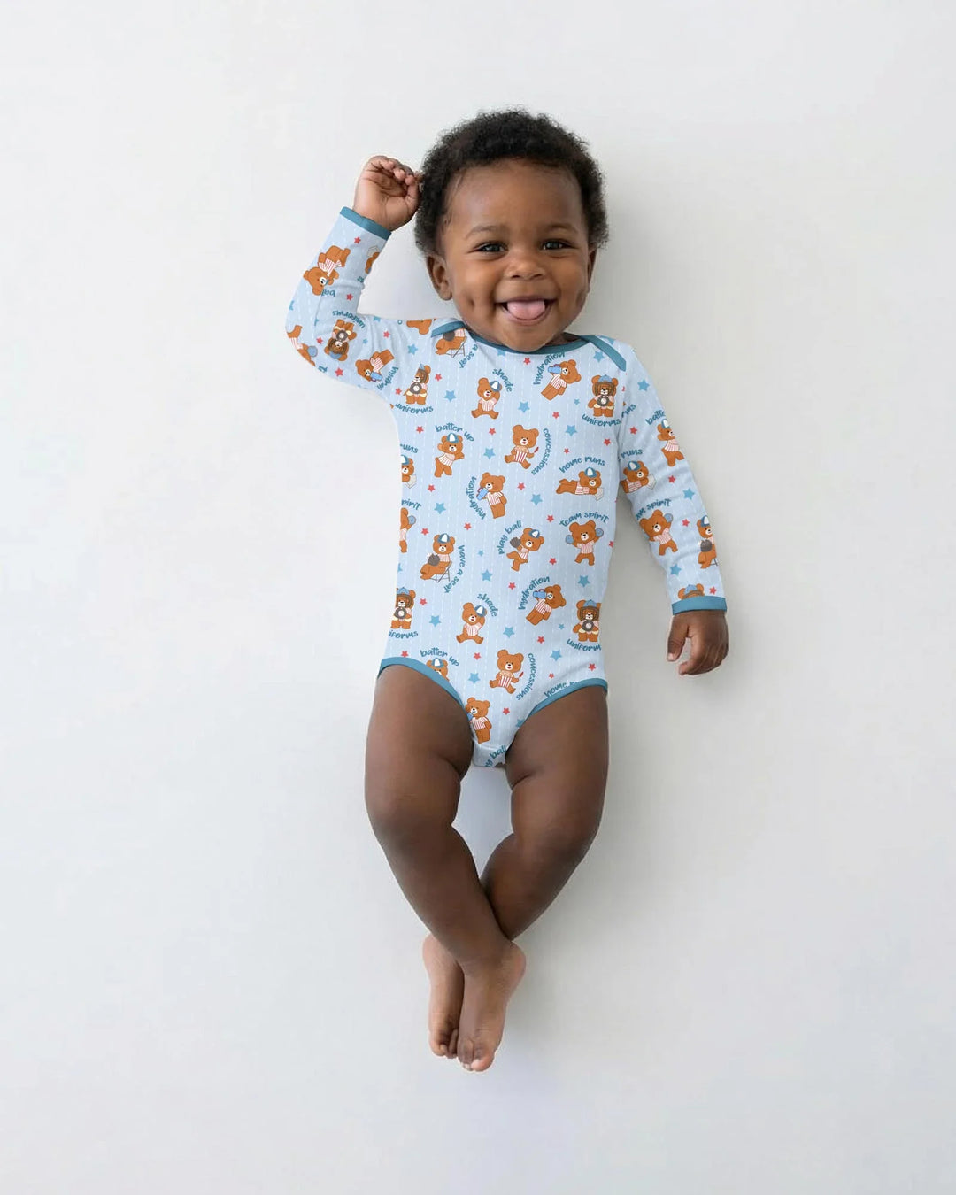 Born To Play Baseball Bamboo Bodysuit