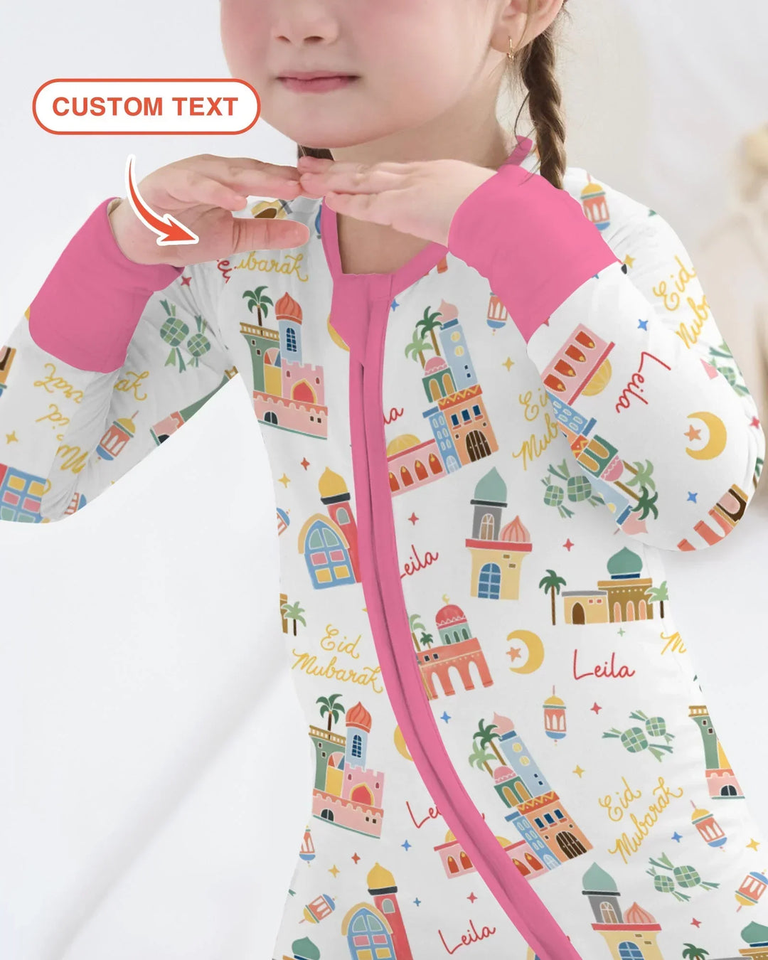 Eid Mubarak Custom Name Convertible Zippy