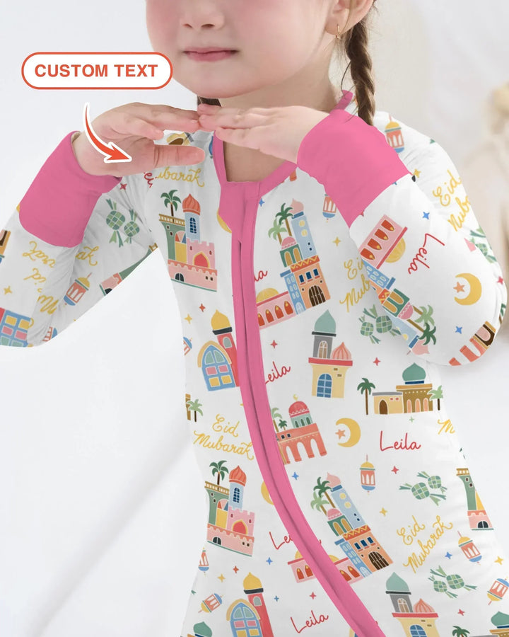 Eid Mubarak Custom Name Convertible Zippy