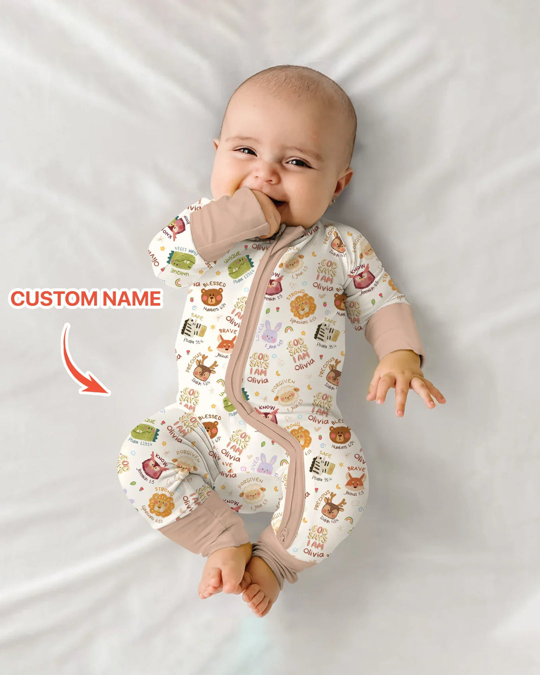 God Says I Am — Little Flock Custom Name Convertible Zippy