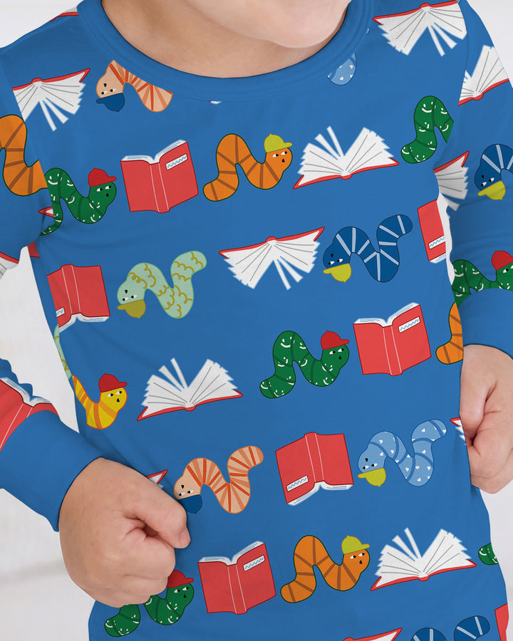 Bookworm Family Matching Bamboo Two Piece Long Sleeve Pajama Set
