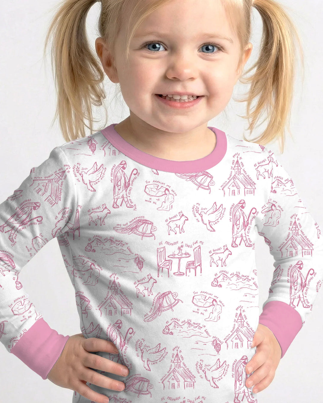 Zweiteiliges Langarm-Pyjama-Set mit Sommerfrüchten