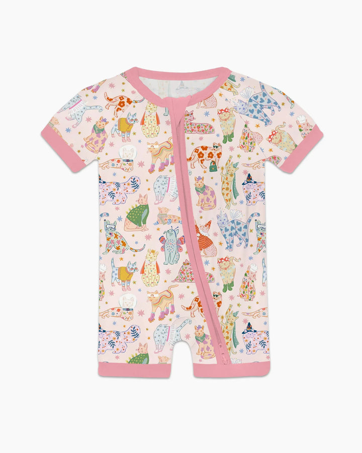 Whimsical Cat Parade Shorty Zippy