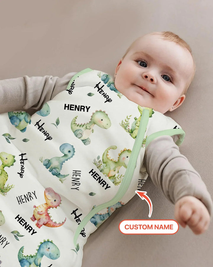 Dinosaur Custom Name Sleep Bag