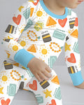 Islamic Shapes Bamboo Two Piece Long Sleeve Pajama Set