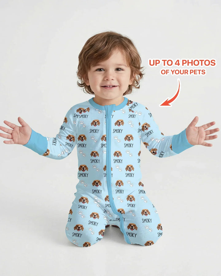 Gerippte Babykleidung mit individuellem Foto - Weich &amp; Skizzenhaft