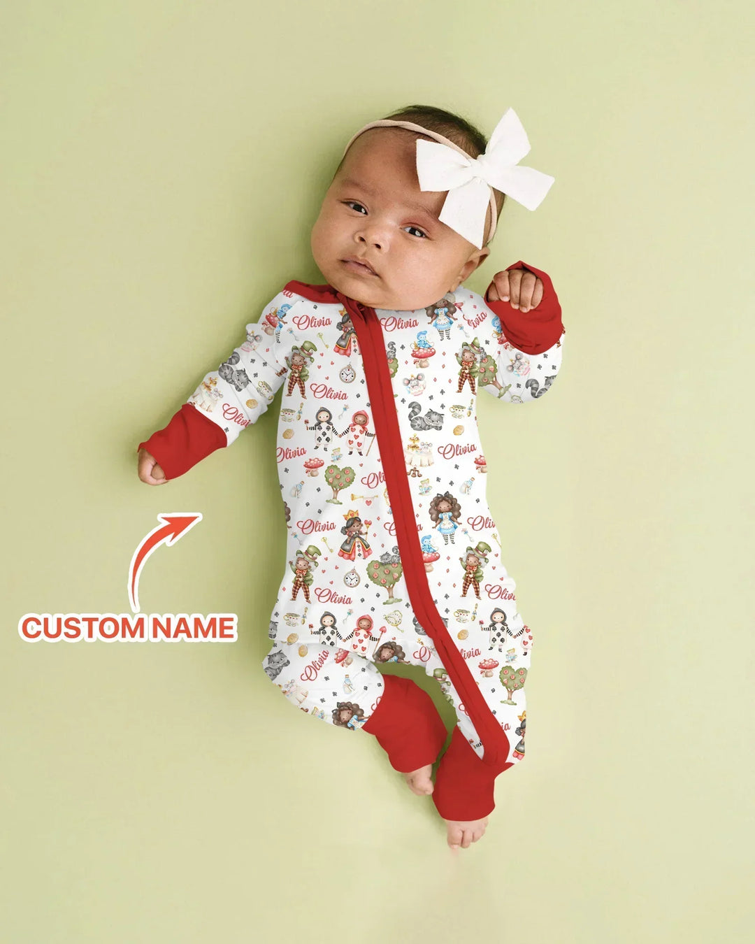 Whimsical Wonderland Tea Party Custom Name Convertible Zippy