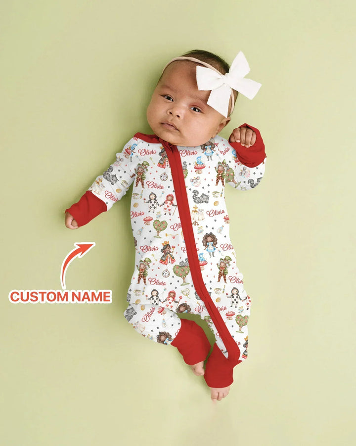 Whimsical Wonderland Tea Party Custom Name Convertible Zippy