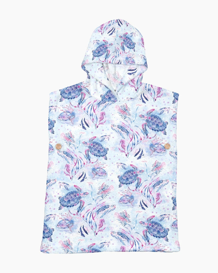 Little Turtles Family Matching Bamboo Swim Poncho