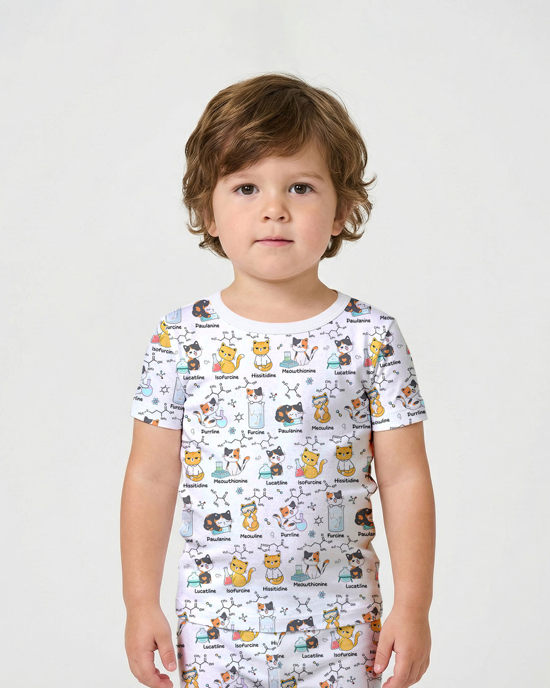 Conjunto de Pijama de Dos Piezas de Bambú con Mangas Cortas y Pantalones Cortos