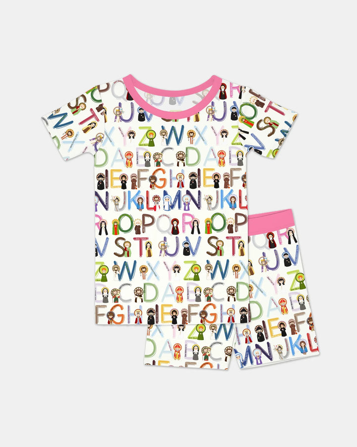 Saint ABCs Bamboo Two Piece Short Sleeve Shorts Pajama Set