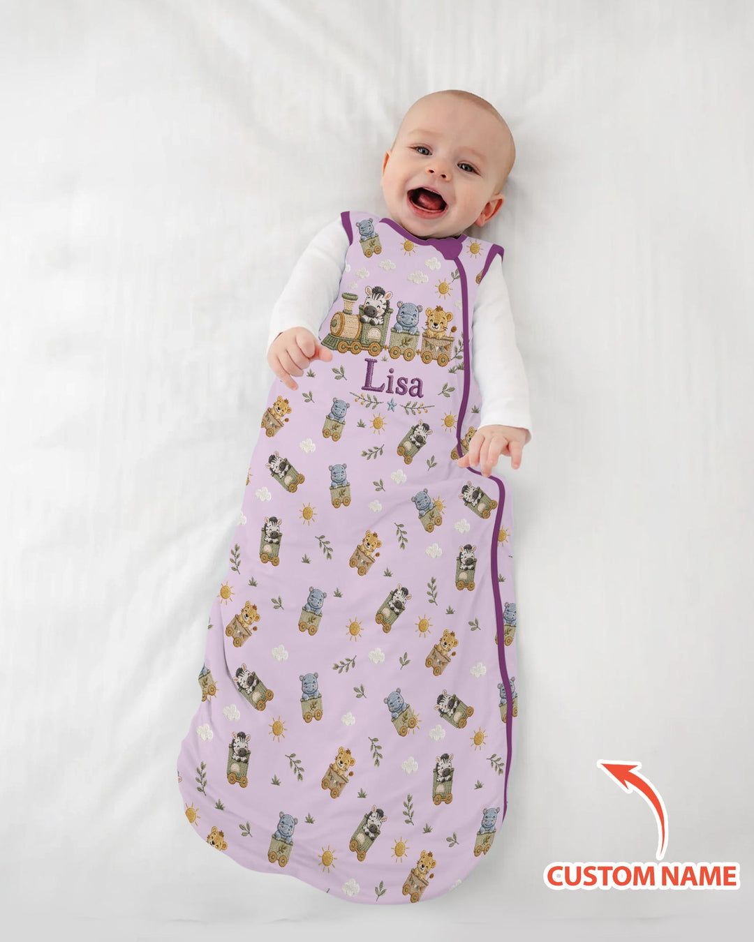 Cute Animal Train Bamboo Sleep Bag