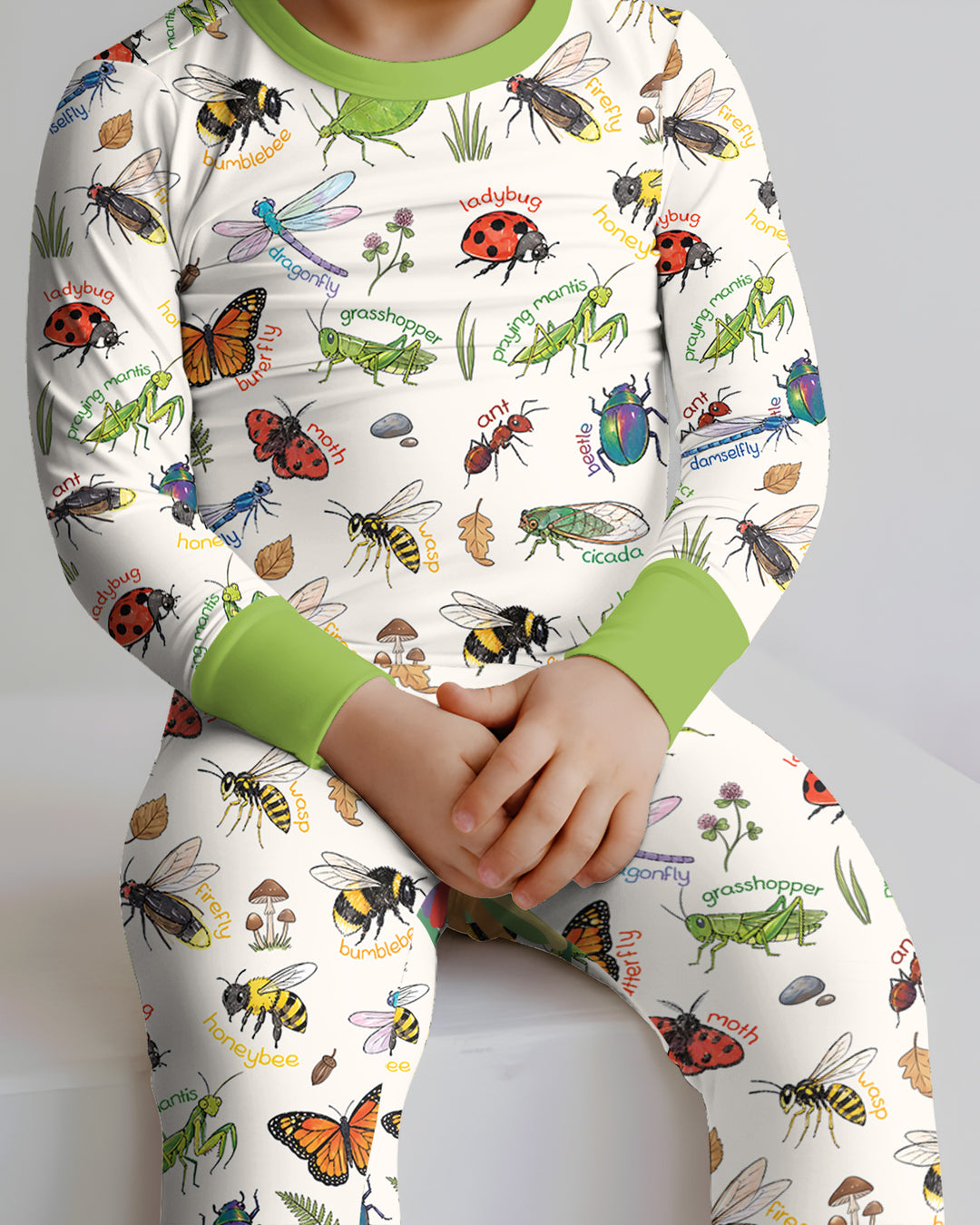 Bug Learning Bamboo Two Piece Long Sleeve Pajama Set