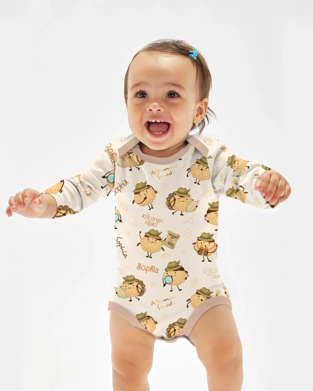 Body de bambú con nombre personalizado para Pésaj Afikoman