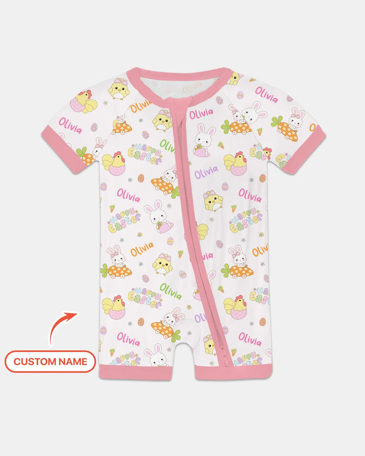 Custom name Happy Easter Shorty Zippy